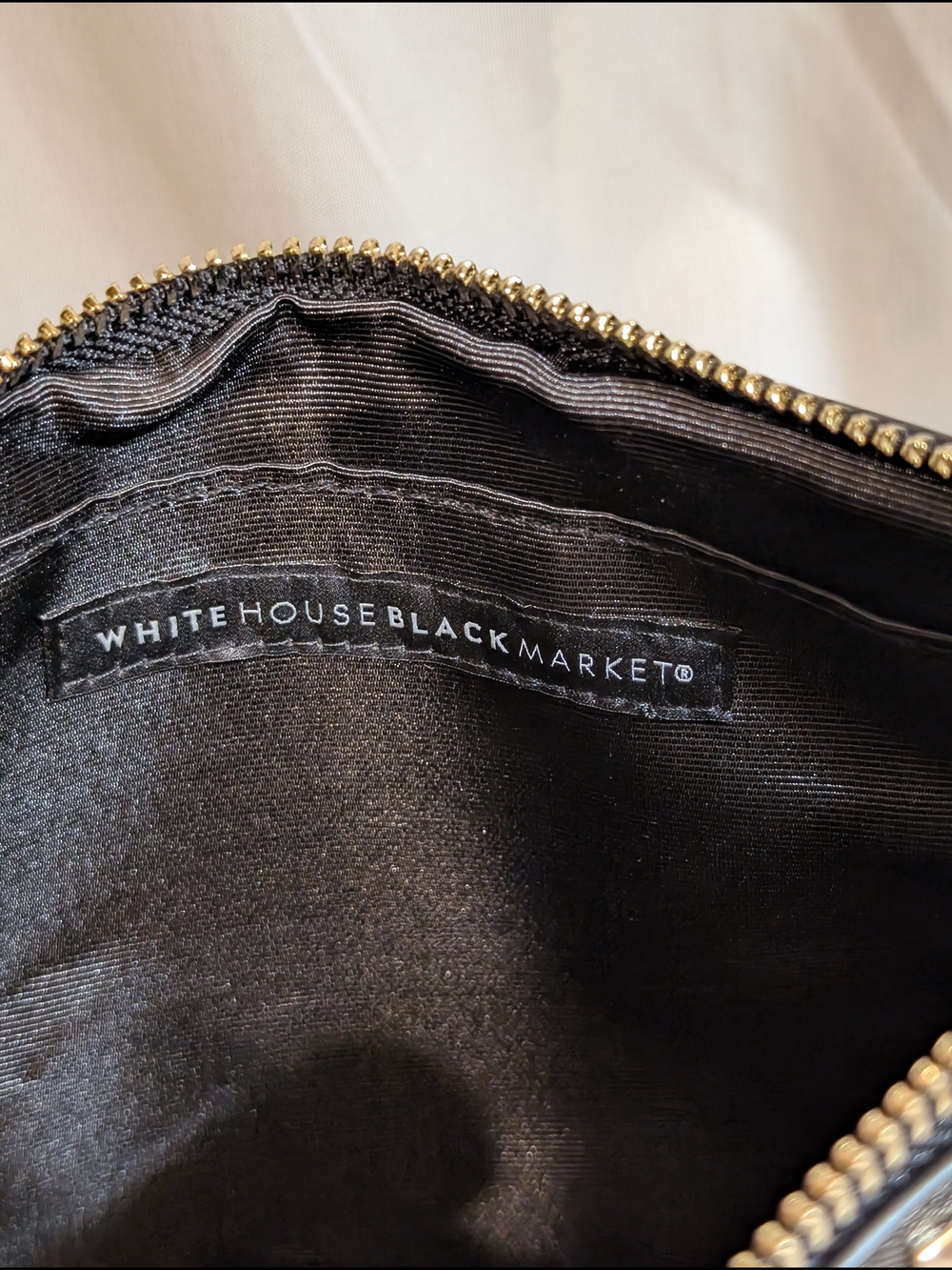White House Black Market Black Sunflower Stud Wristlet - Picture 4 of 8